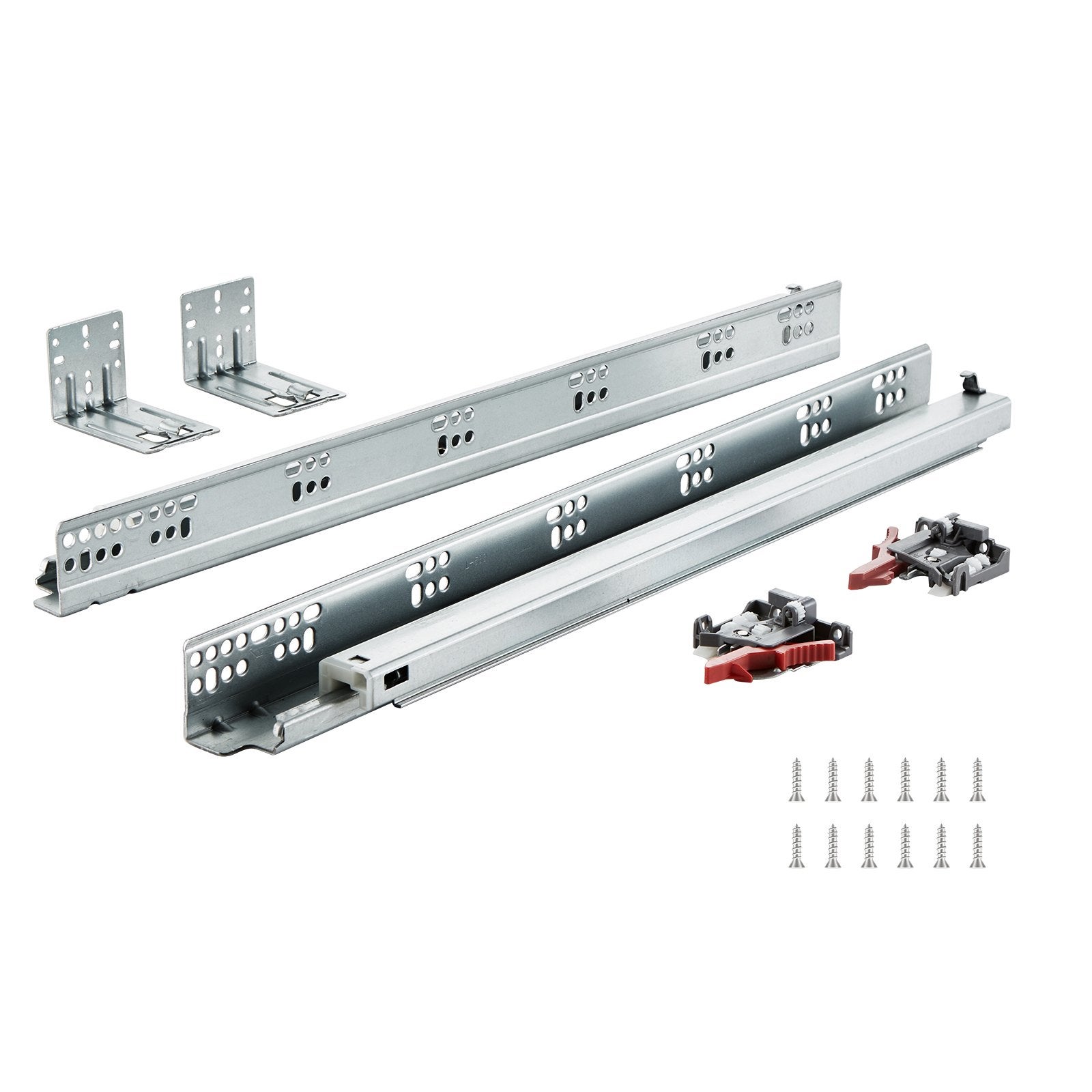 HOIGON Lot De 4 Paires De Glissières De Tiroir à Fermeture Amortie