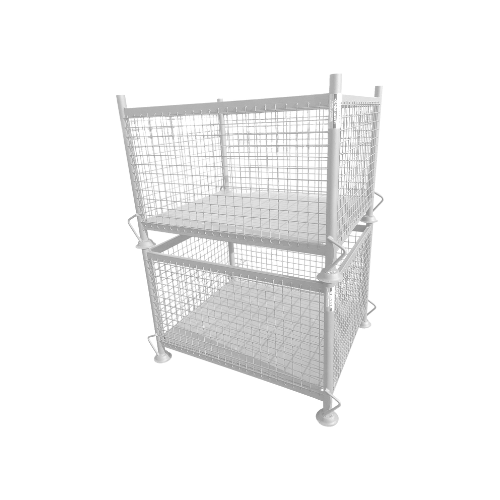 Carrello Portaoggetti Con Ruote - In Filo Metallico, Impilabile E Separabile