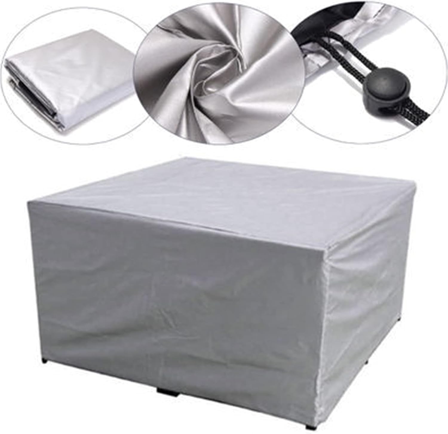 Housse de protection rectangulaire pour meubles de jardin, imperméable, anti-poussière, anti-UV, pour chaise ou table de jardin 120×120×85cm - 2