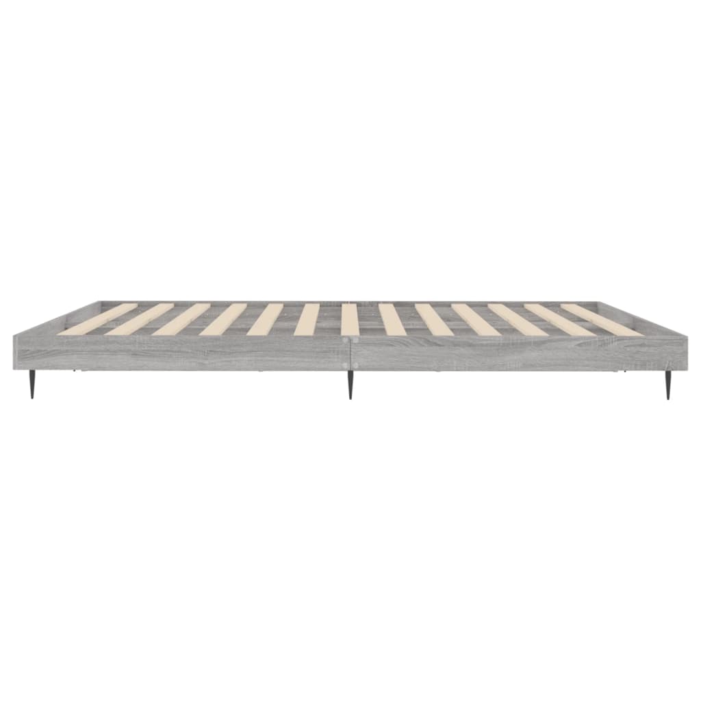 Cadre de lit sonoma gris 140x200 bois d'ingénierie - 7