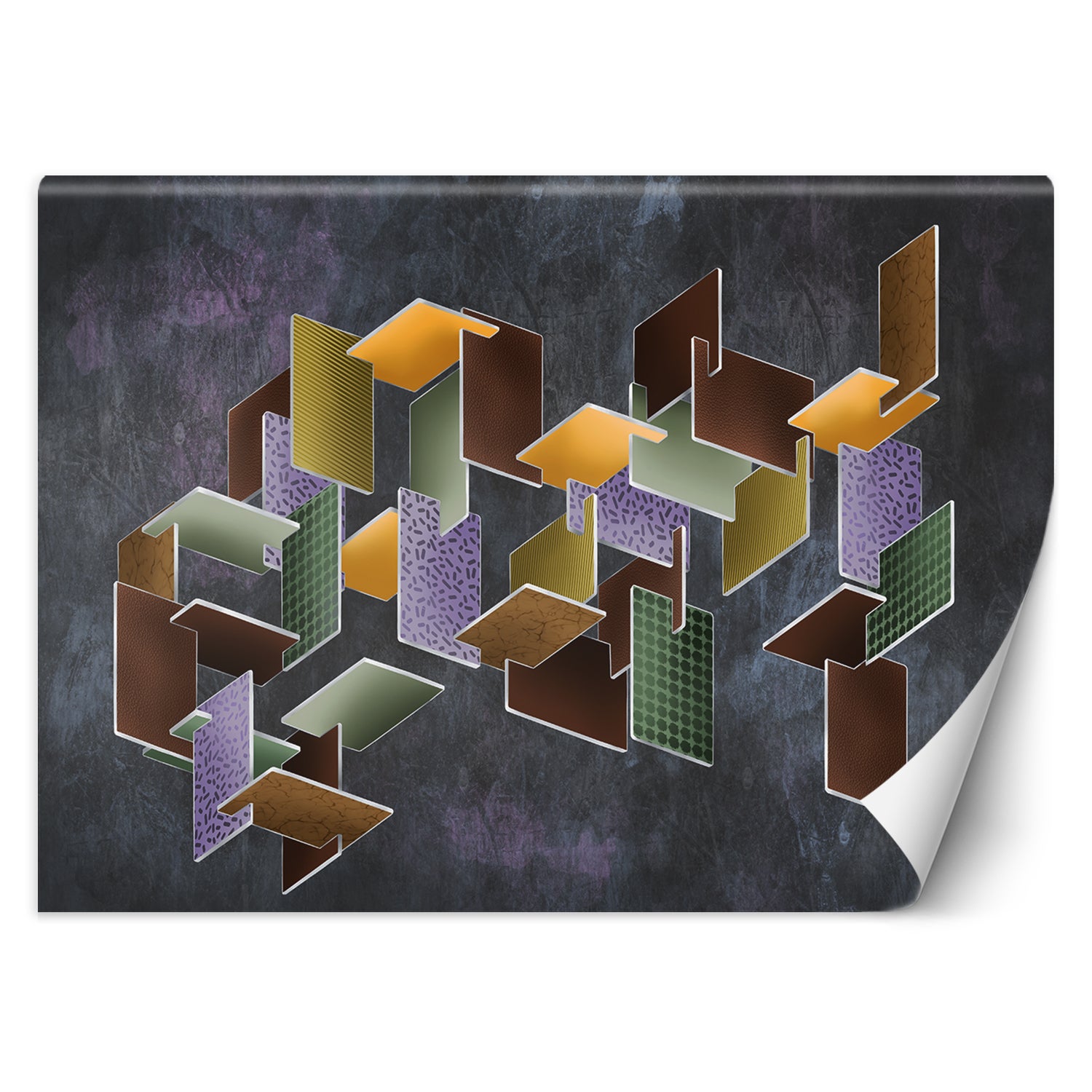 Fototapeta, Kształty geometryczne 3D 200x140