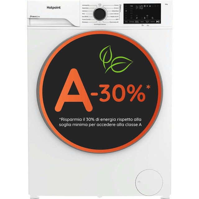 Hotpoint Ariston HB 103 CARE IT, Capacità 10kg, classe A -30%, Motore Inverter,