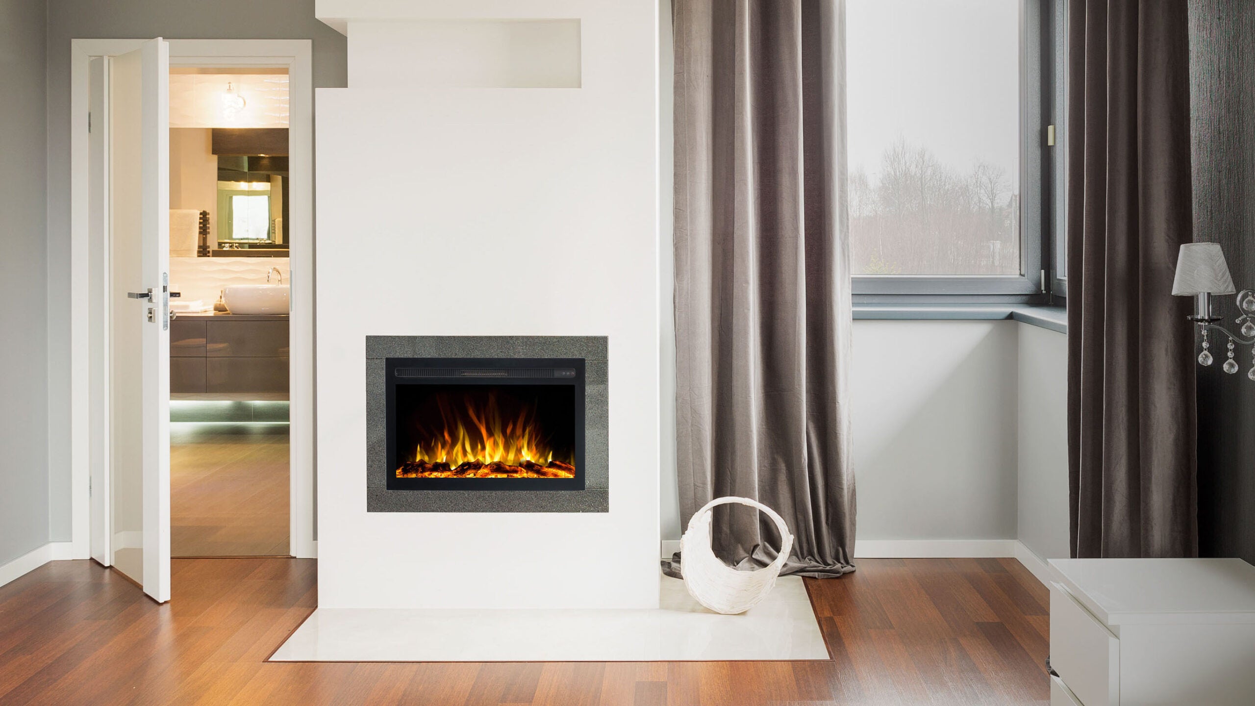 Insert électrique Emotion Flame Infinity pour cheminée électrique - feu premium - encastrable - 76x14x50 cm - cheminée LED avec chauffage 750/1500 W - 6