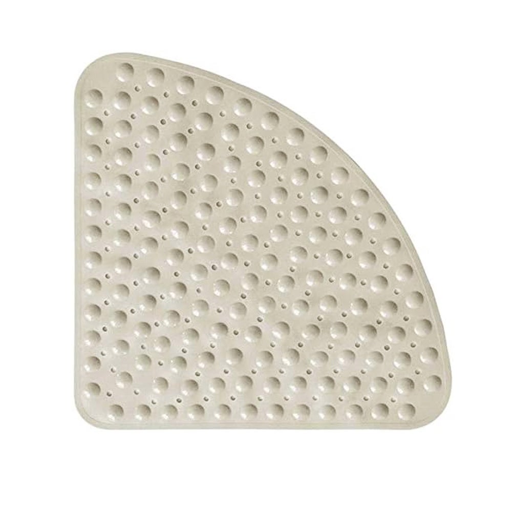 Dywanik prysznicowy gumowy z ząbkowanymi narożnikami, antypoślizgowy, z przyssawką, odpowiedni do prysznica lub wanny, 54 x 54 cm