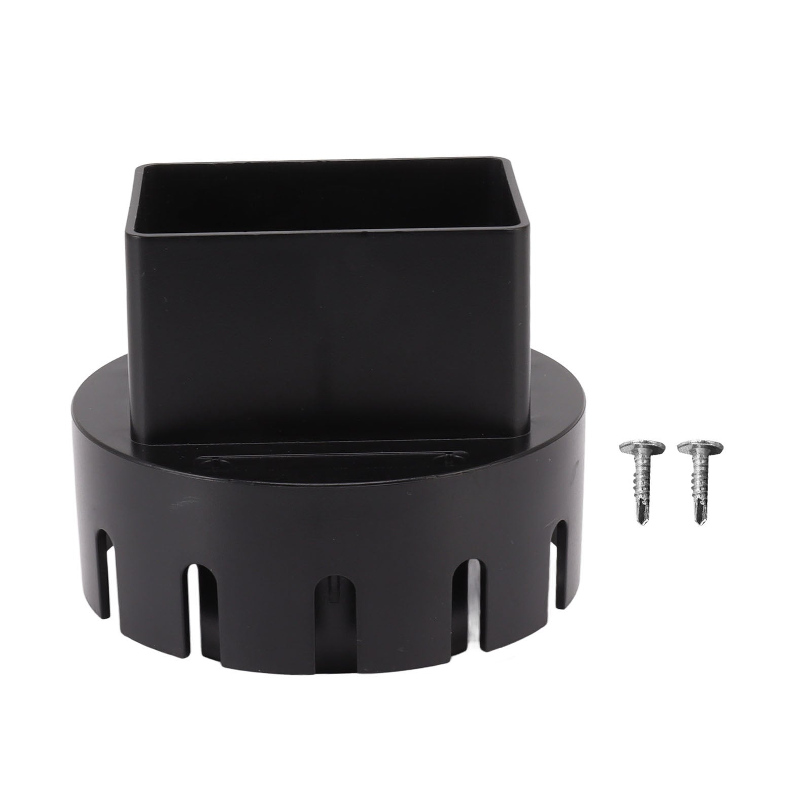 Plastikowy adapter rury spustowej, wymienny łącznik rury spustowej z czarną śrubą, dł. 3x4 cale