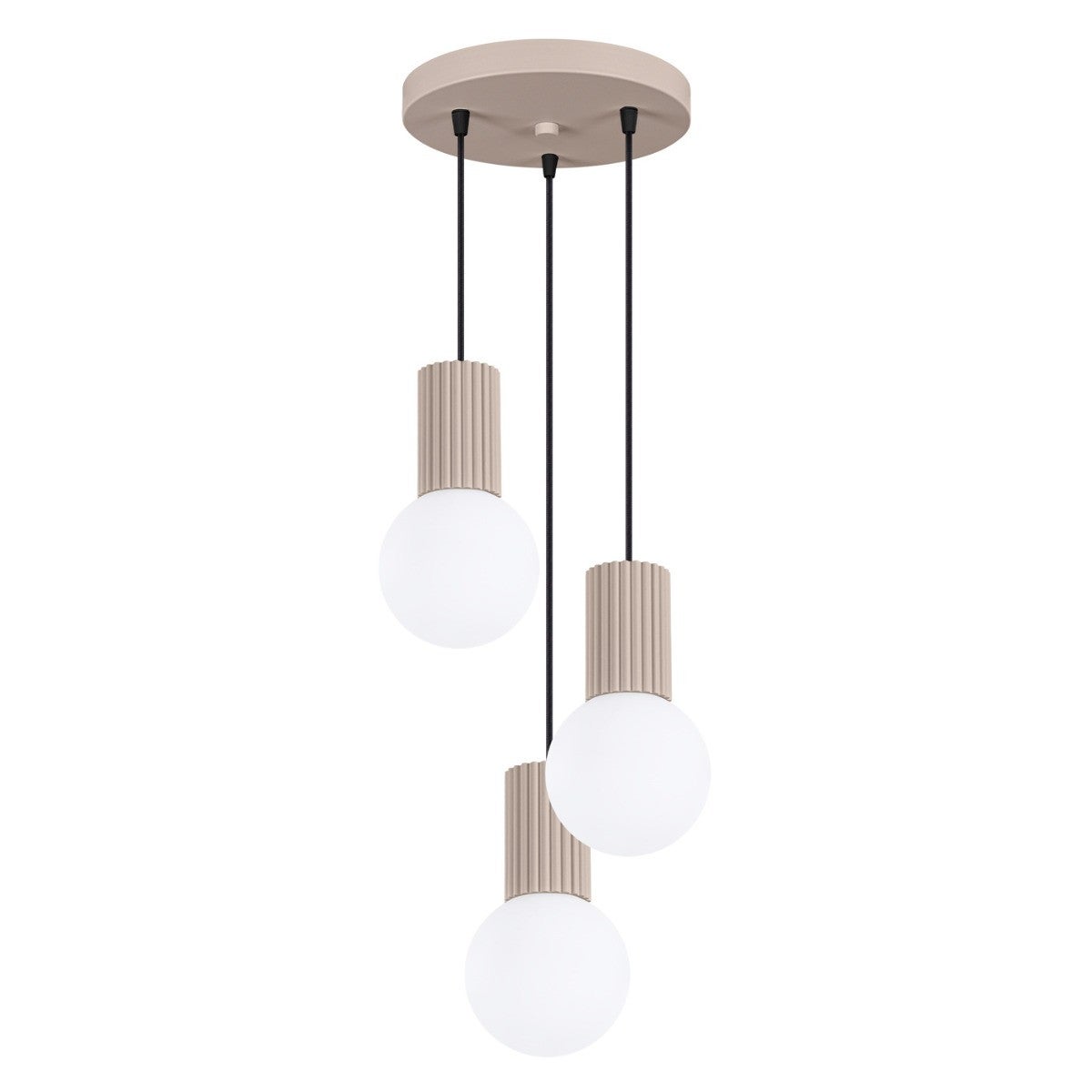 Lampa wisząca Halo taupo-biała 3xG9x8W nowoczesna wym: 125 x 25 x 25 cm aluminium Sollux Lighting