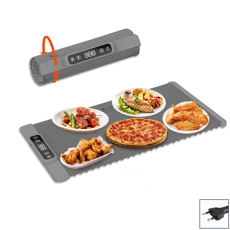 Leroy Merlin Bandeja calentadora eléctrica plegable, tapete calentador de alimentos de calentamiento rápido, calentador de silicona portátil, para fiestas diarias 