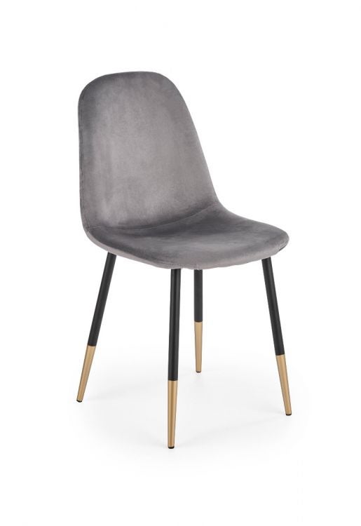 Krzesło tapicerowane K379 VELVET szare