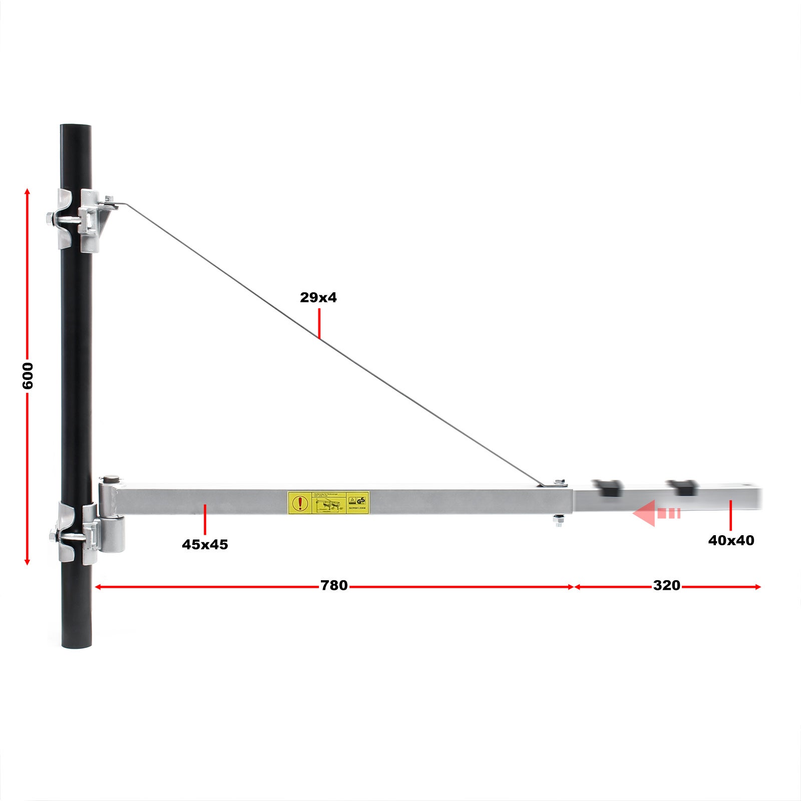 Bras De Brouilleur Ajustables Fitvids - Capacité 600 Lbs Par Bras, Pour Racks De Musculation