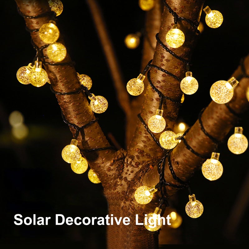 Solar Bubble Ball Light String LED Crystal Ball Lantern extérieur jardin Wall Tree Light Lawn Lantern - 2
