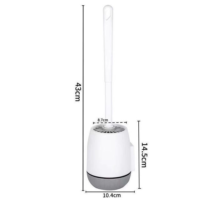 Prmape Escobilla de baño de silicona, escobilla de silicona con cabeza plana y flexible, escobilla de inodoro y soporte negro, escobilla de inodoro de silicona para baño y inodoro Prmape Escobilla de baño de silicona, escobilla de silicona con cabeza plana y flexible, escobilla de inodoro y soporte negro, escobilla de inodoro de silicona para baño y inodoro