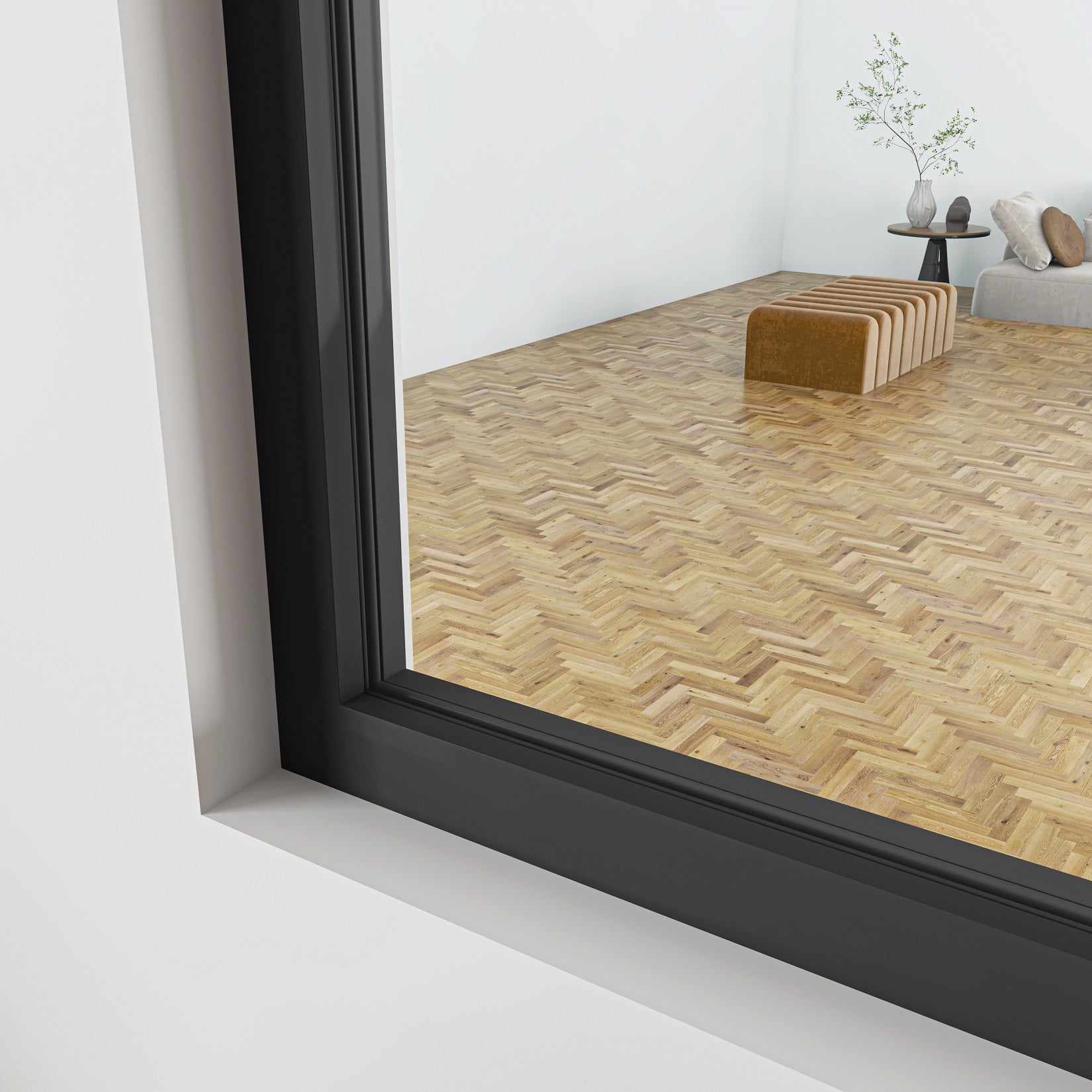 Verrière Atelier en aluminium noir mat L.153xH.108cm 5 carreaux transparents inclus, Verrière fixe kit de verrière et vitrage - 4