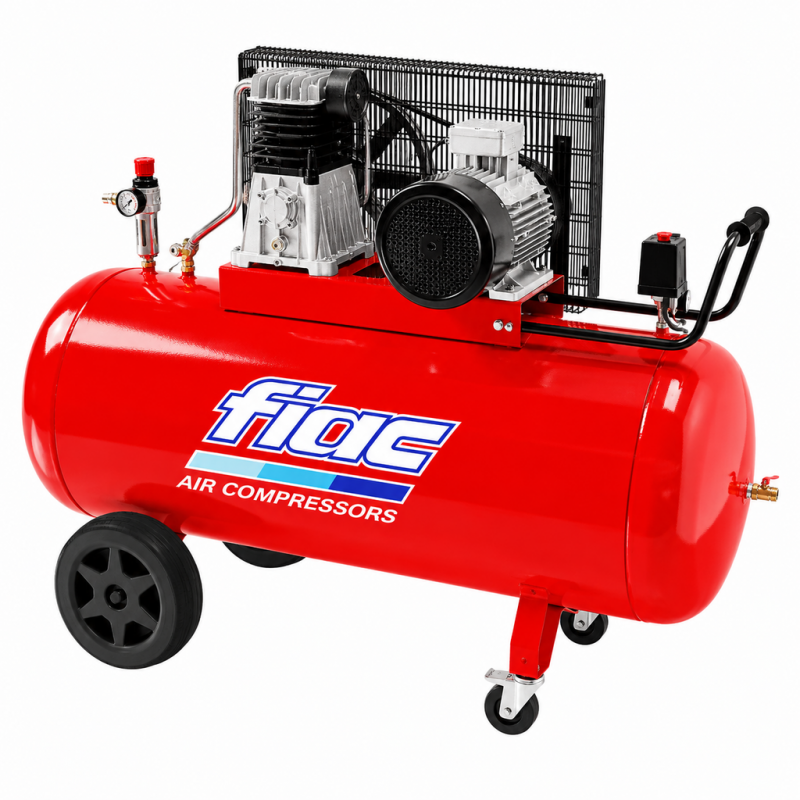 Compresor FIAC AB300/590TC, trifazat, 5.5 CP, 582 l/min, recipient 270 L, cu roți