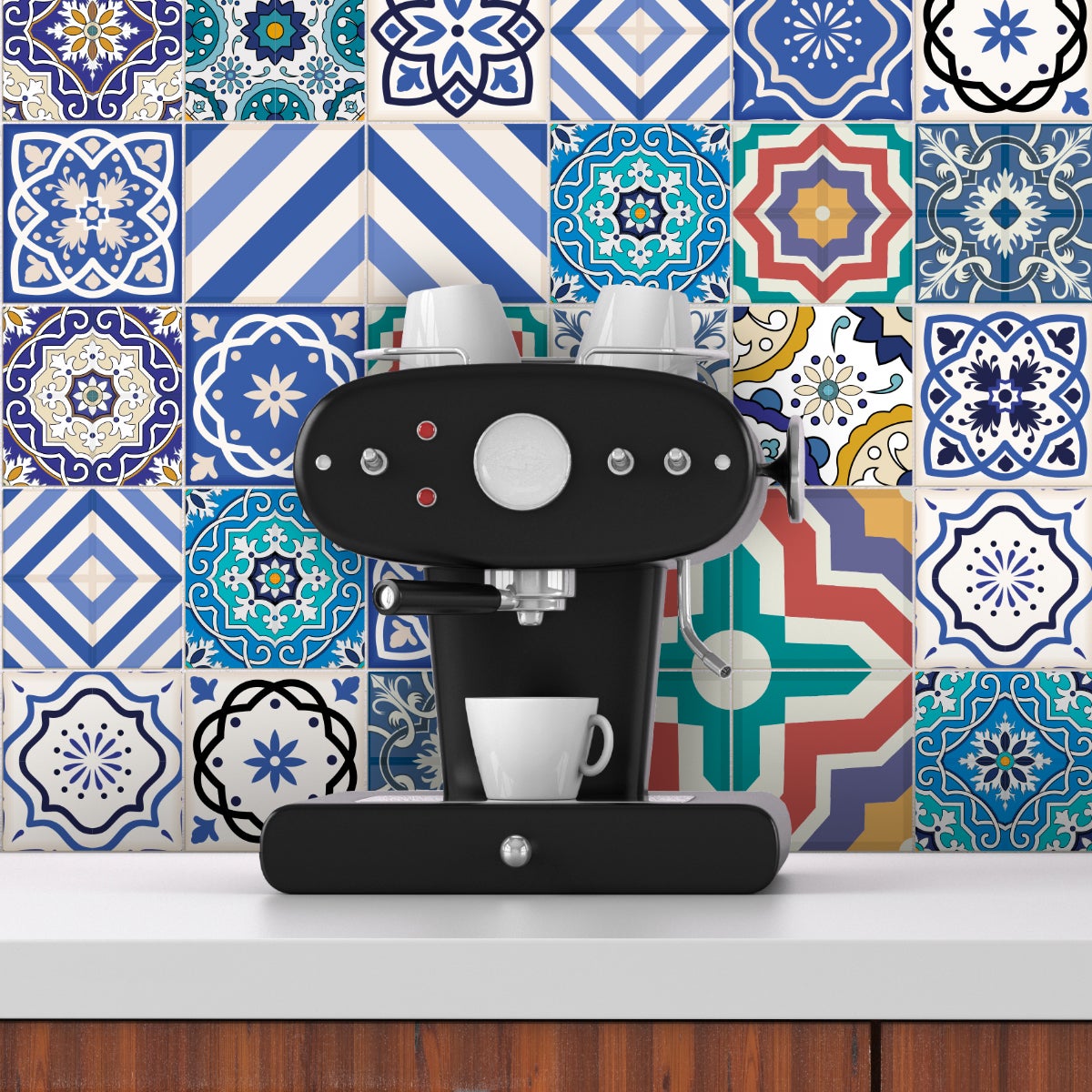 30 vinilo baldosas azulejos Elettra - adhesivo de pared - revestimiento sticker mural decorativo - 30stickers20x20cm - 4