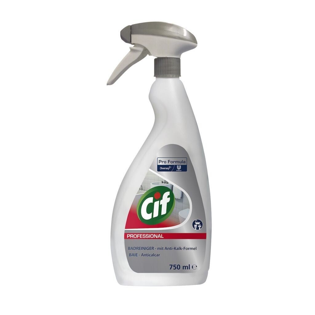 CIF Professional Washroom – Detergent si Detartrant pentru Suprafetele din Baie 0.75 L 750ml