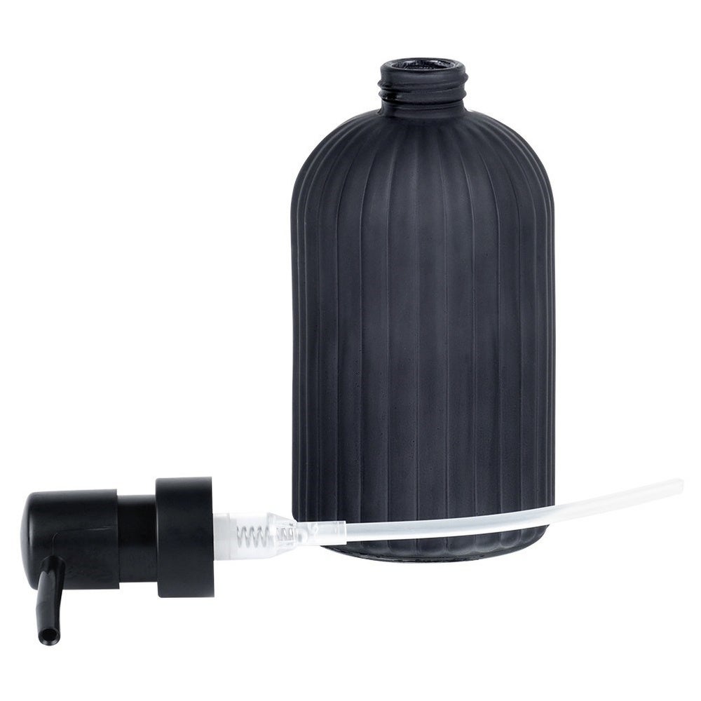 Dozownik do mydła szklany czarny 400 ml - 5