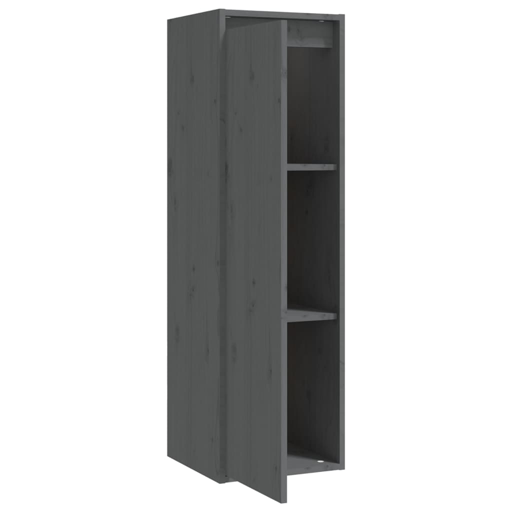 Maison Exclusive - Armarios de pared 2 uds madera maciza pino gris 30x30x100 cm - 6