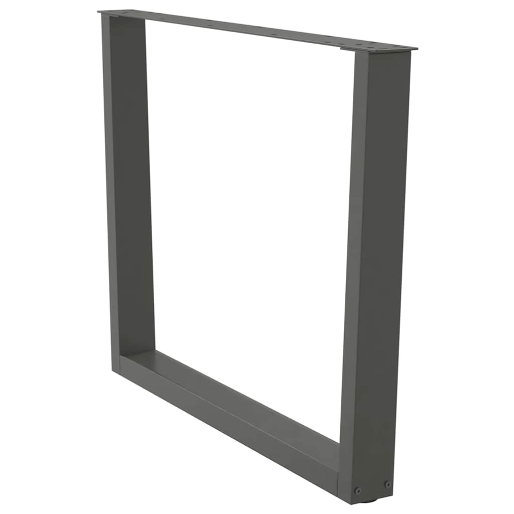 Maison Exclusive - Pieds de table à manger en forme de V, 3 pièces, anthracite, 100 x (72-73,3) cm, acier - 4