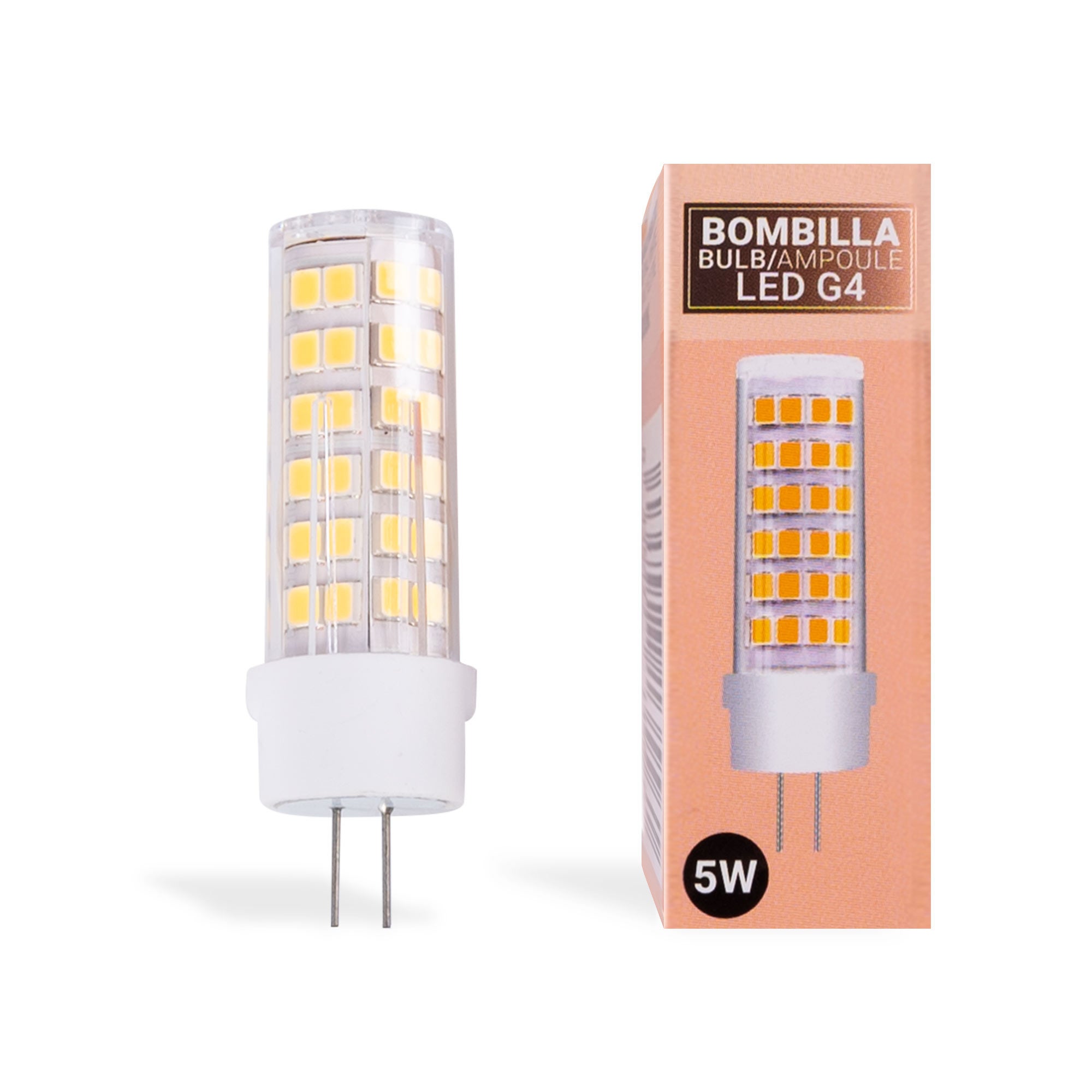 Lampadina LED G4 bispina tubolare 12V AC/DC - 5W - Bianco Neutro ...