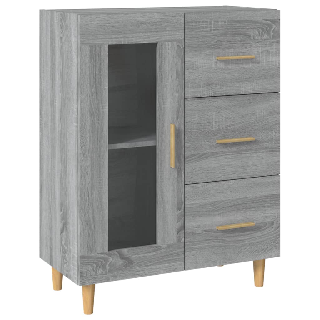 Maison Exclusive - Credenza Grigio Sonoma 69,5x34x90 cm in Legno Multistrato - 2