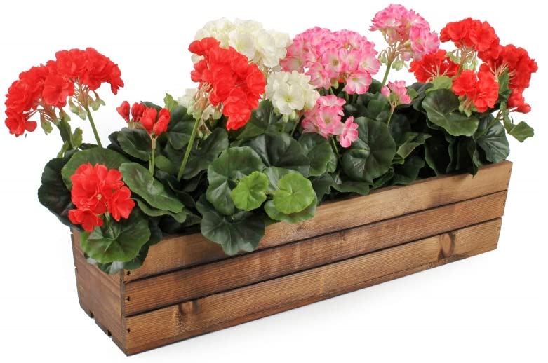 Skrzynka balkonowa drewniana 60 cm na kwiaty zioła - KOTARBAU