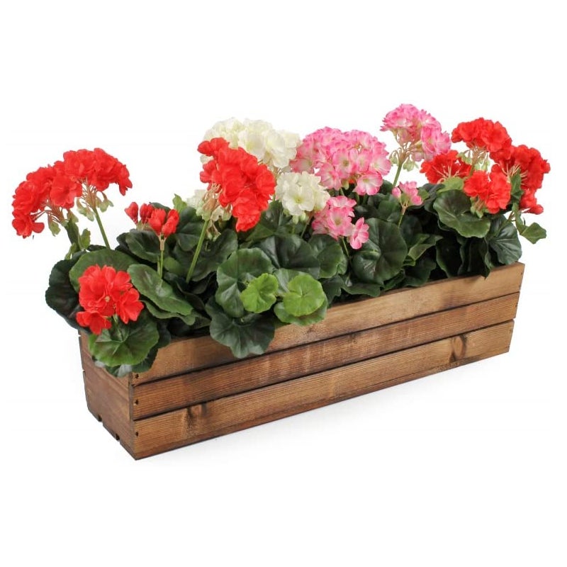 Skrzynka balkonowa drewniana 60 cm na kwiaty zioła - KOTARBAU