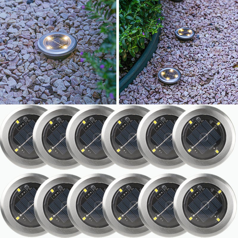 12 lamp solarnych LED do trawników, oświetlenia zewnętrznego, ogrodzeń, tarasów, ścieżek, oświetlenia schodów, ciepła biel