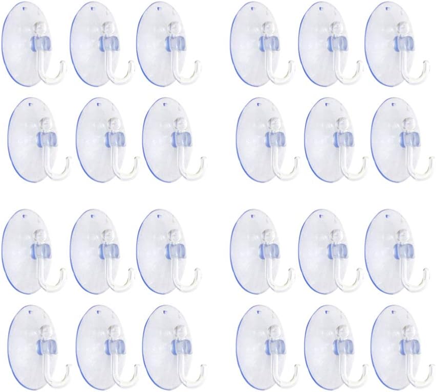12 Crochets à Ventouse Transparents - Diamètre 5 Cm - Pour Cuisine, Salle De Bain, Maison