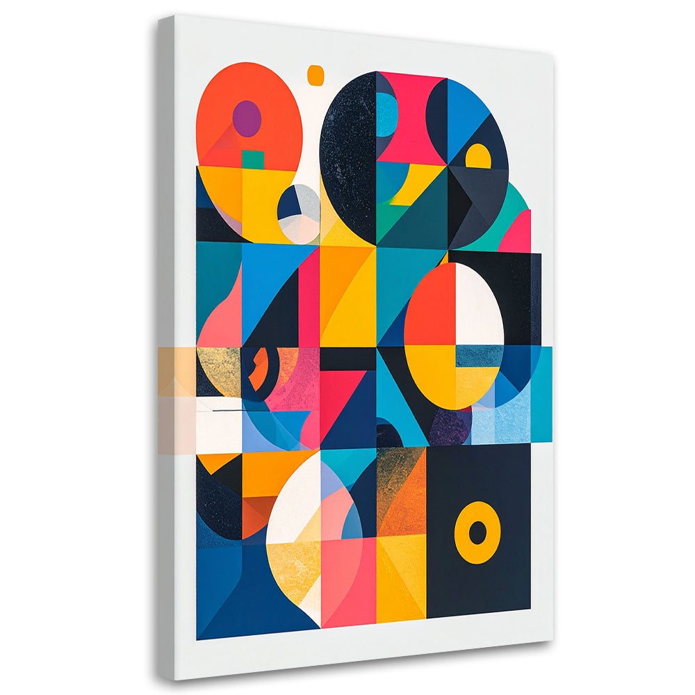 Obraz do salonu biura, Abstrakcja geometryczna w stylu Bauhausu 60x90