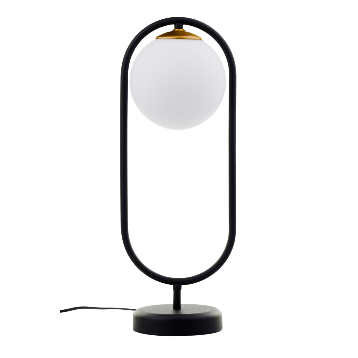 Lampa stołowa IGON czarno-biała-złota 1xE14x15W metal wym:49x18x15cm IP20 Jupiter