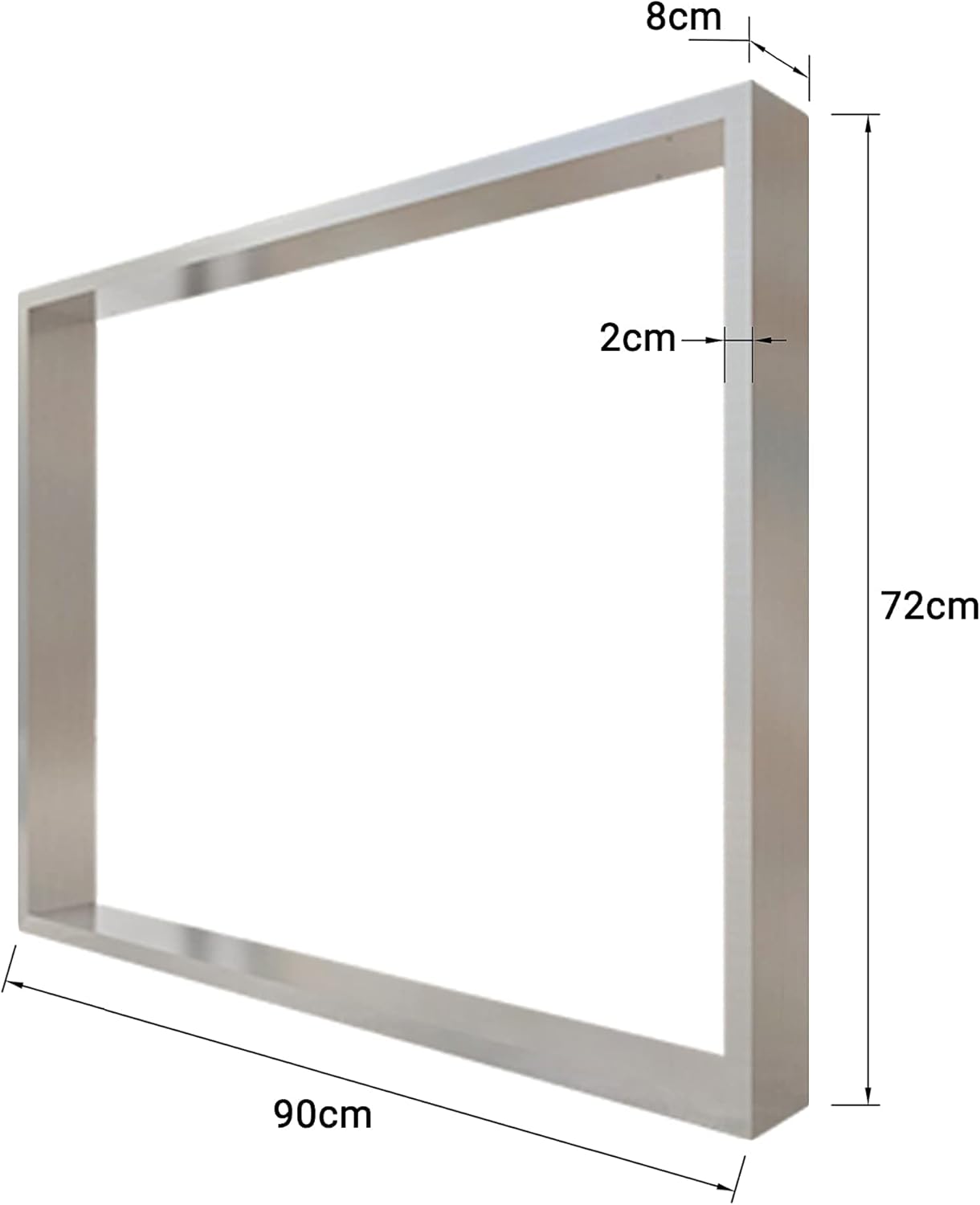 Montixx® Zestaw 2 (1 para) prowadnic i nóg do stołu Nogi do mebli ze stali nierdzewnej szer. 90 cm x wys. 72 cm - 5