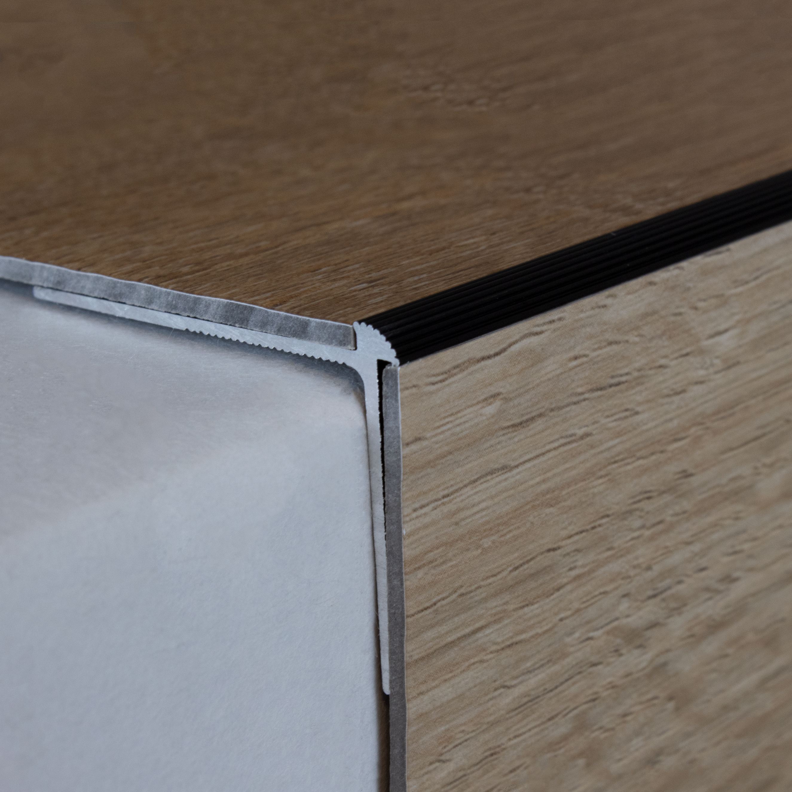 PROVISTON Profil nez de marche Profilé d'angle en aluminium 40x30x1000mm Argent - 2