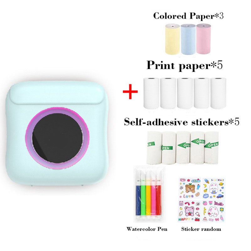 Mini stampante tascabile termica istantanea per la stampa di etichette BT Wireless Connect Compatibile con Android o iOS APP Supporto etichetta ricevuta promemoria adesivo note elenchi Scrapbook fai