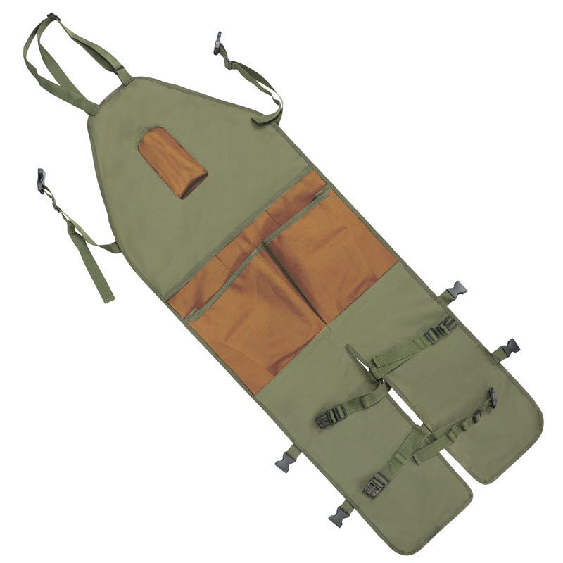 Fartuch ogrodniczy-leginsy, zielony, 118 x 45 cm, 1 fartuch hydrauliczny, legginsy outdoorowe z wieloma kieszeniami, fartuch do zbierania