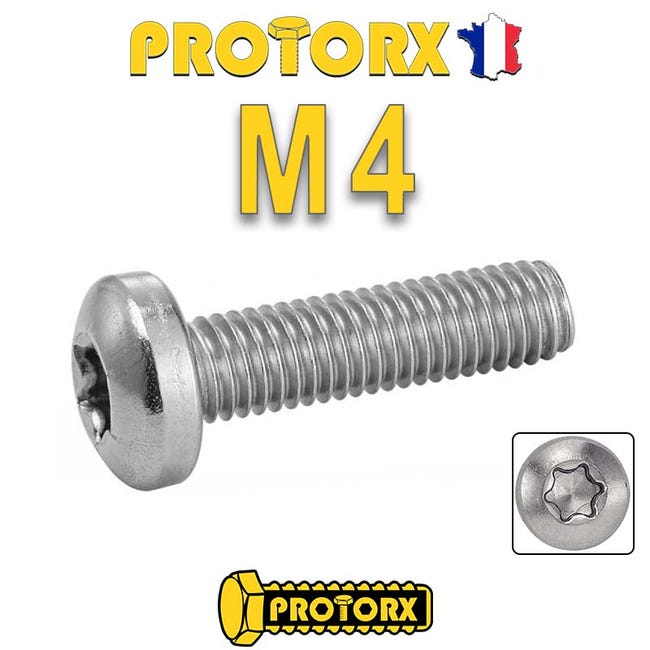 Vis M taux BOMB E SIX LOBES M4 X 30mm X 30pcs Acier Inox A2 vis-m-taux-bomb-e-six-lobes-m4-x-30mm-x-30pcs-acier-inox-a2