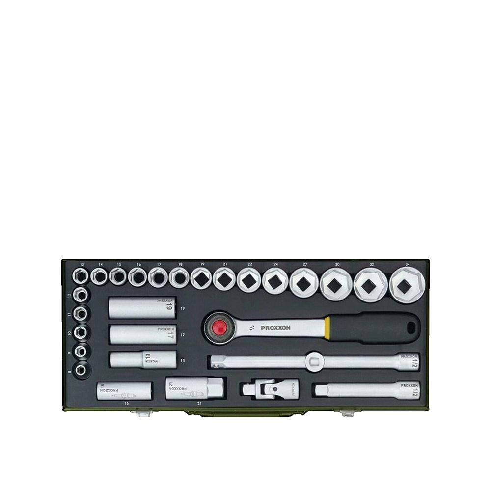 Zestaw kluczy nasadowych Proxxon Industrial 29 elementów mechaniczny 1/2"