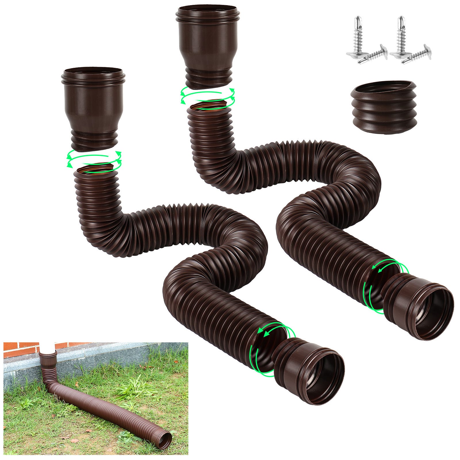 NAACOO – Extensions de bec de descente de gouttière, 30,5 x 30,5 cm NAACOO – Extensions de bec de descente de gouttière, 30,5 x 30,5 cm