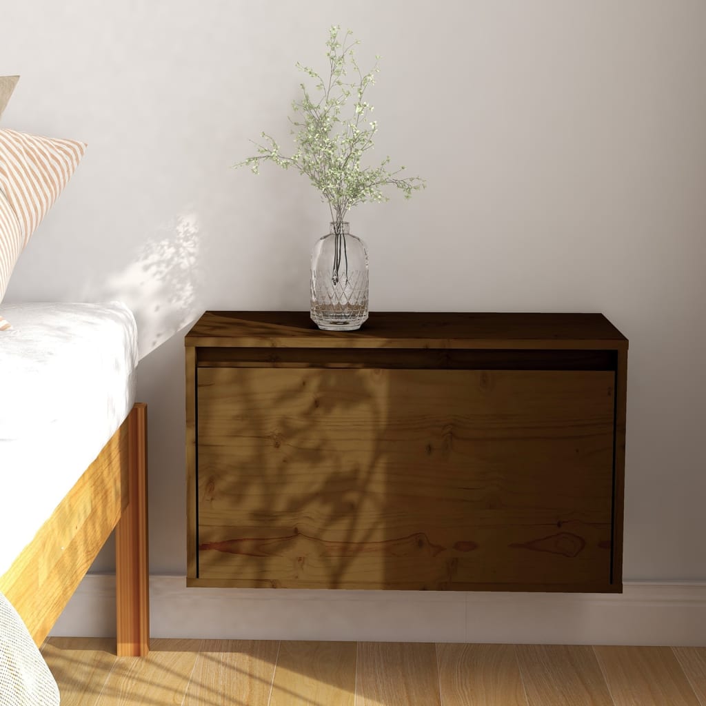 Armoire murale Marron miel 60x30x35 cm Bois de pin massif | Leroy Merlin