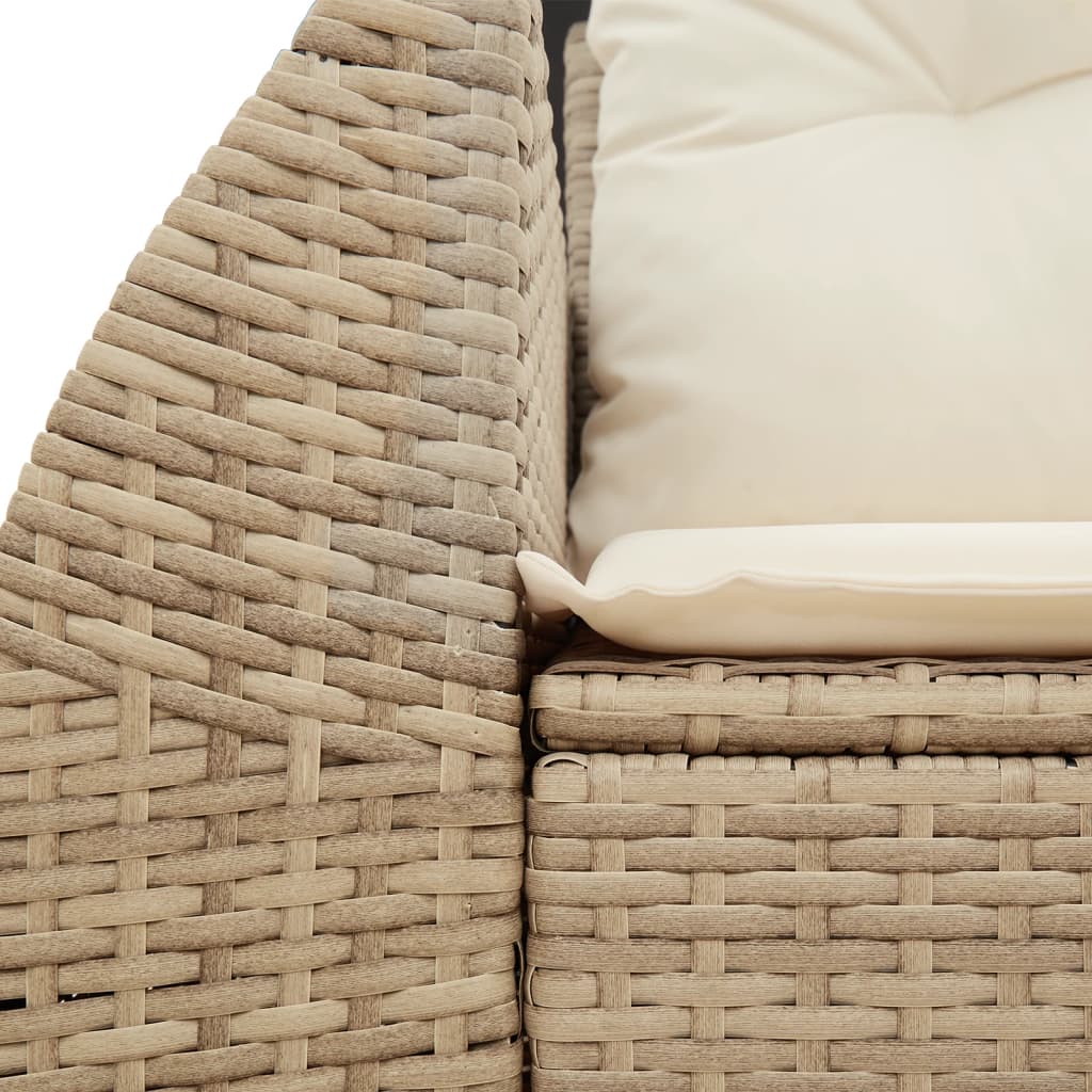 Salon bas de jardin en Rattan synthétique Beige 2 personnes - 7