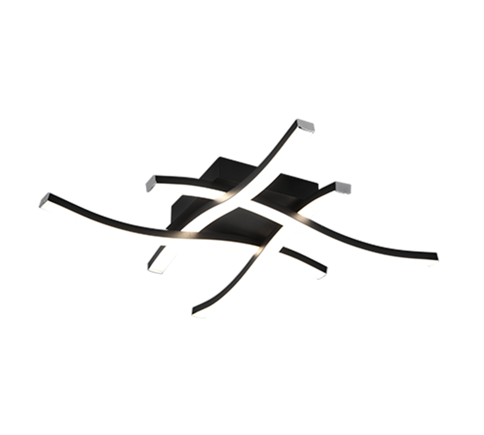 Lampa sufitowa wisząca Route czarno-biała LED 5W 4000K 600 lm nowoczesna wym: 7 x 46 x 46 cm metal RL