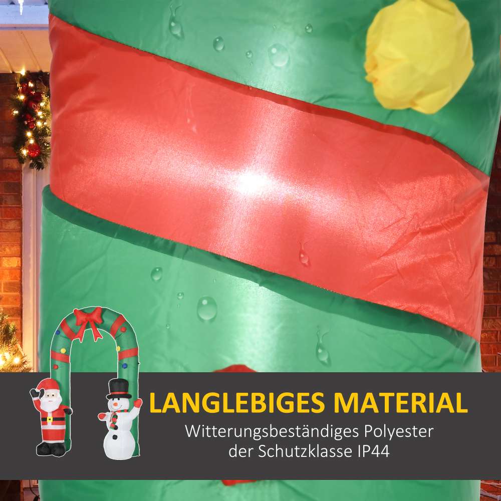 Arche de Noël gonflable avec éclairage LED, Père Noël et Bonhomme de neige, 198 x 80 x 245 cm - 5