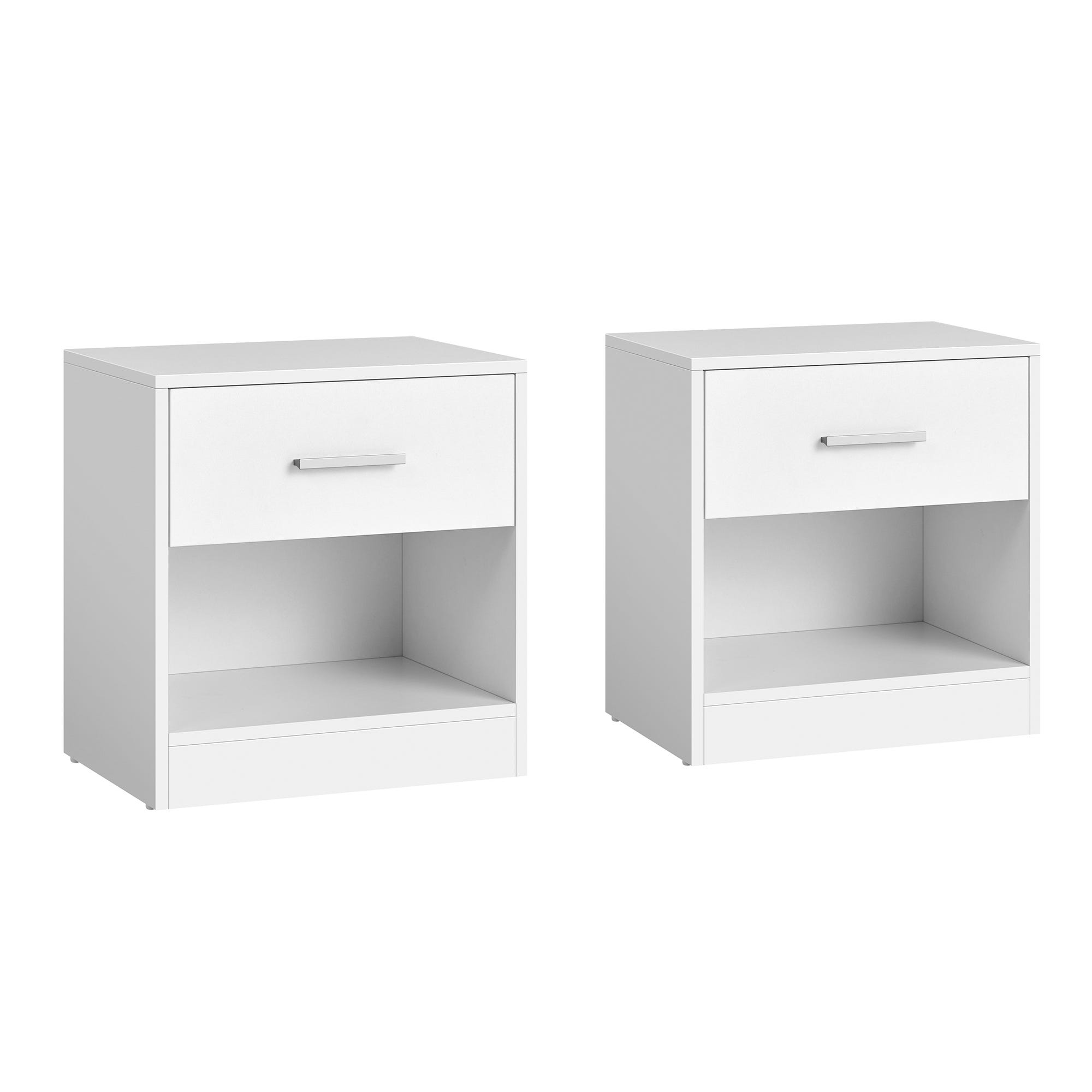 Hzuaneri Table de Chevet, Lot de 2, Table d'appoint avec 2 Tiroirs de Hzuaneri Table de Chevet, Lot de 2, Table d'appoint avec 2 Tiroirs de