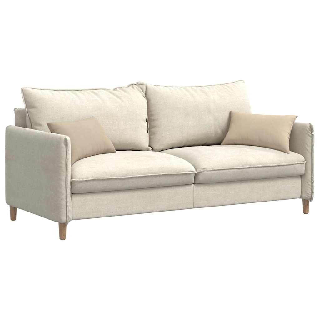 vidaXL Coussins de canapé 2 pcs Crème 50 x 30 cm tissu - 3