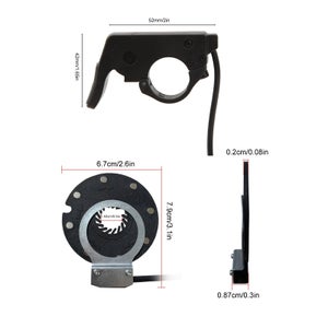 Accélérateur Au Pouce Pour Vélo électrique 130X - Montage Gauche/droit, étanche, Conversion Kit électrique Scooter