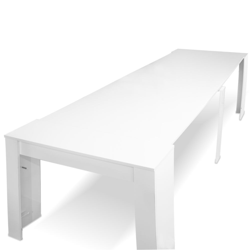 Consolle allungabile Ofelia 90x50x76h cm colore bianco lucido - 7
