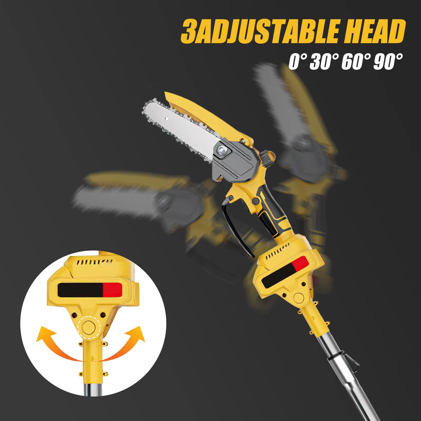 QWINERN Élagueuse électrique 21 V, sécateur de jardin, tronçonneuse sans fil, 2 batteries, idéale pour l'élagage des arbres de jardin. - 5