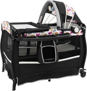 Table à Langer Bébé Pliable Avec Roues - Matelas Imperméable - Rangement Intégré - Hauteur Réglable