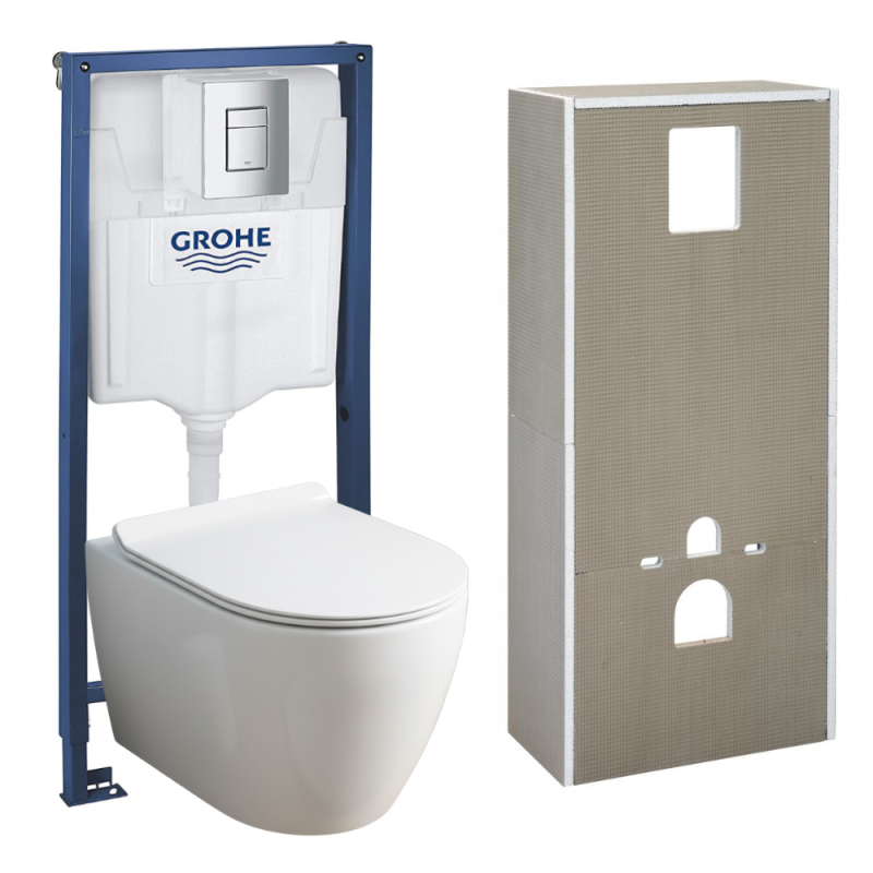Solido + pack WC 4 en 1 + WC sans bride Ceramia PixL avec abattant ...