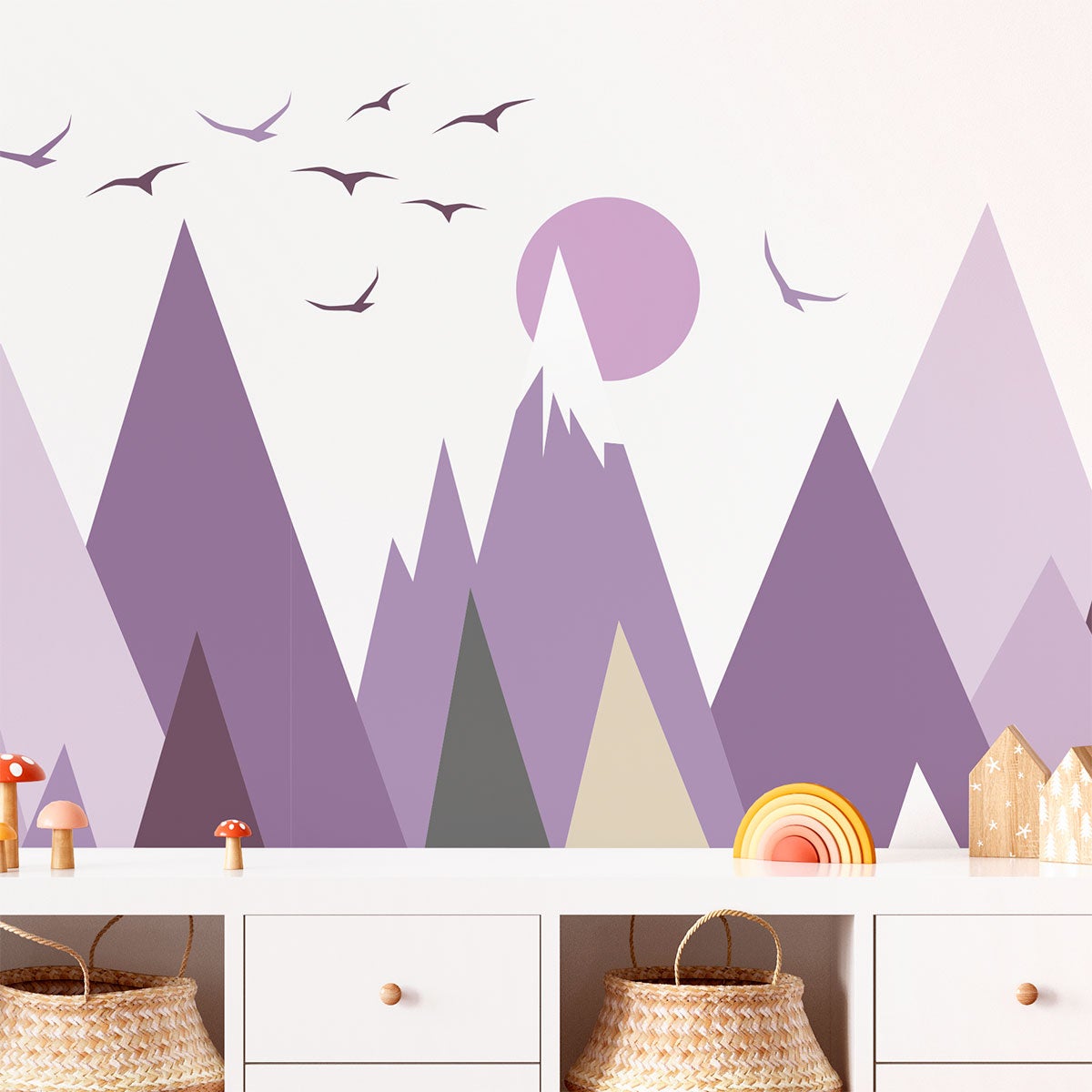 Stickers enfant montagnes scandinaves jazka 120 x 180 cm - 4