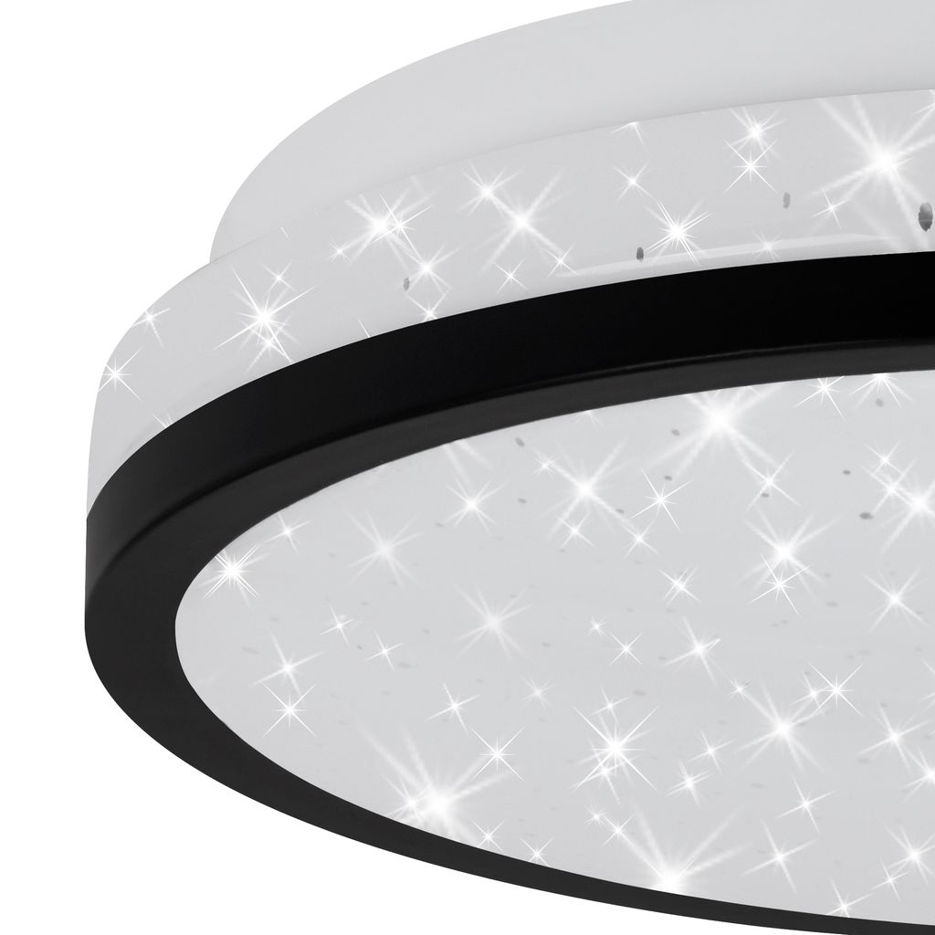 Plafonnier LED BRILONER LEUCHTEN NIGRA, 10 W, 900 lm, IP20, noir, plastique, Ø 21,7 cm - 4